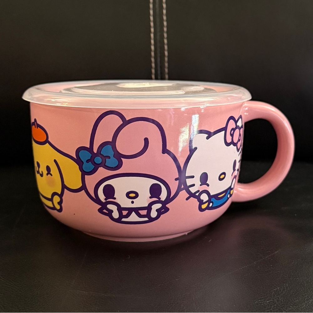 Sanrio Pink Soup Mug + Lid